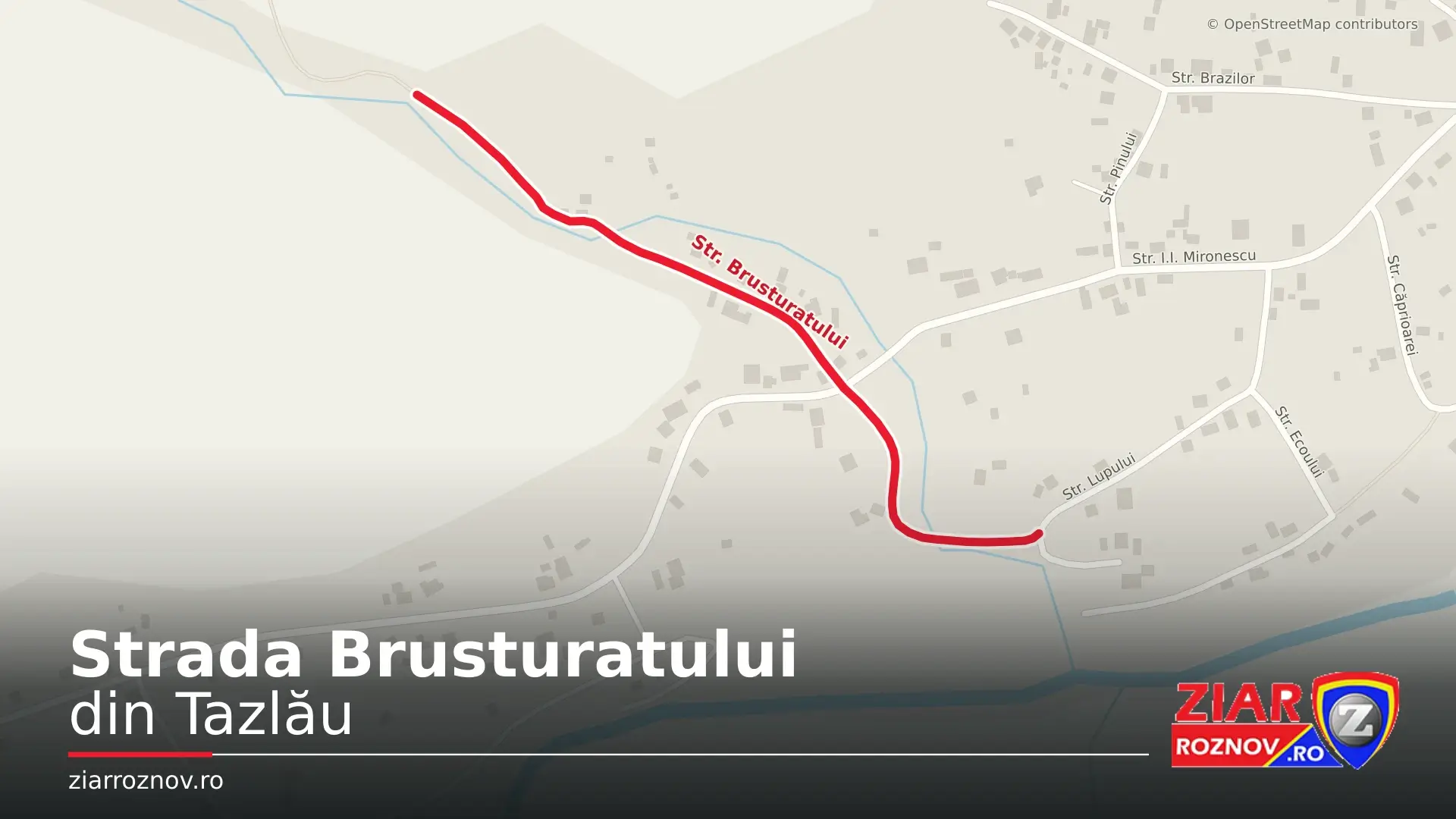 Hartă: Strada Brusturatului din Tazlău